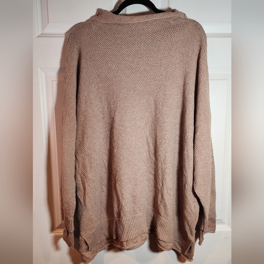 Artisan NY Tan Knit Cozy Turtleneck Sweater 2X